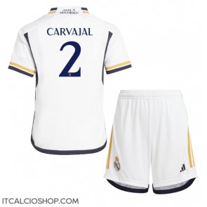 Real Madrid Daniel Carvajal #2 Prima Maglia Bambino 2023-24 Manica Corta (+ Pantaloni corti)